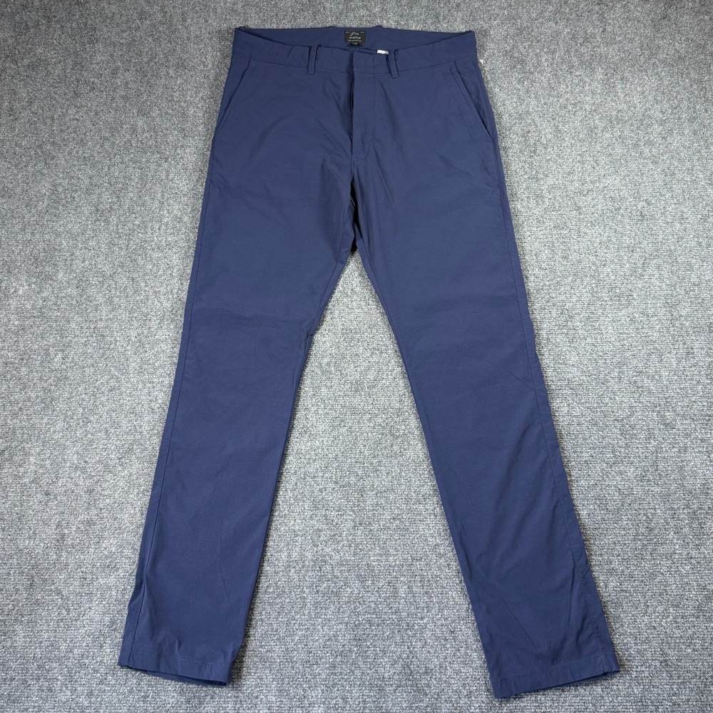 J. Crew Stretch Pant Mens 32x32 Navy 484 Slim Preppy Performance Golf Stretch